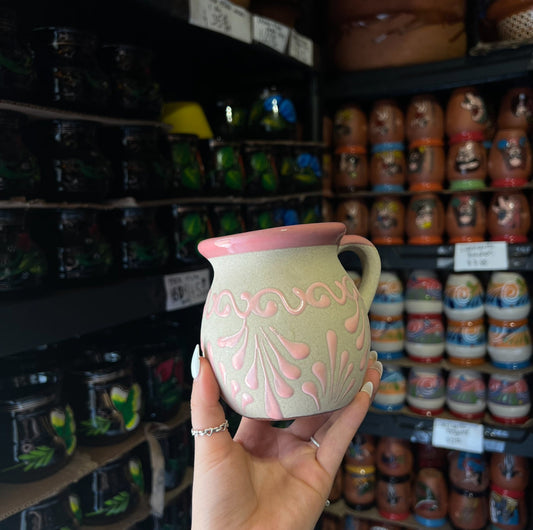 Handcrafted Pink Engobe Barro Mug